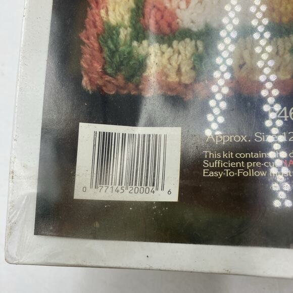 Latch Hook Kit National Yarn Crafts P468 Bow Bouquet Vintage DAMAGED BOX - Picture 2 of 7